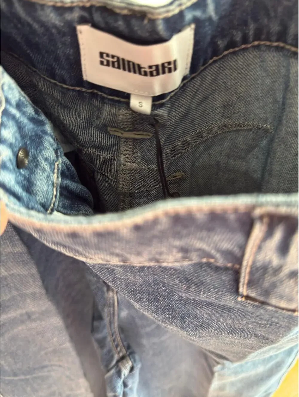 Saint Art Amber Denim Pants Ashbury Wash Wide Leg Baggy Blue Jeans Women’s S NWT
